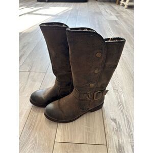 Unr8ed brown cowboy western boots with buckle size 7